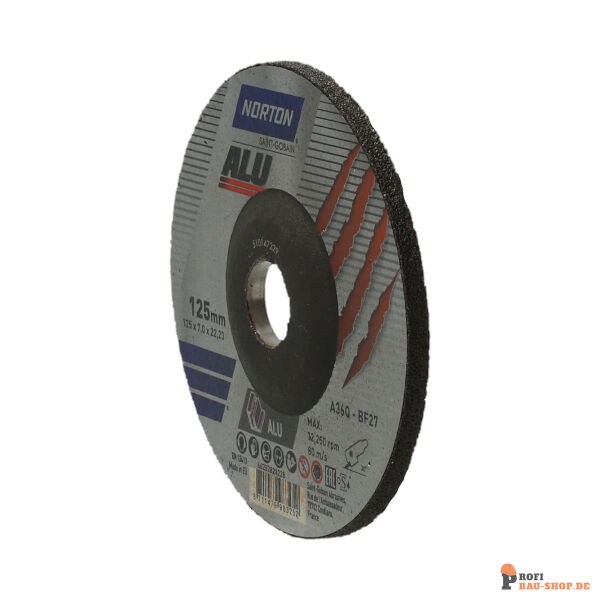 nortonschleifmittel/NORTON_schleifmittel_66252828228 Grinding wheel Angle Grinder Norton ALU 125x7x22_23mm_146113